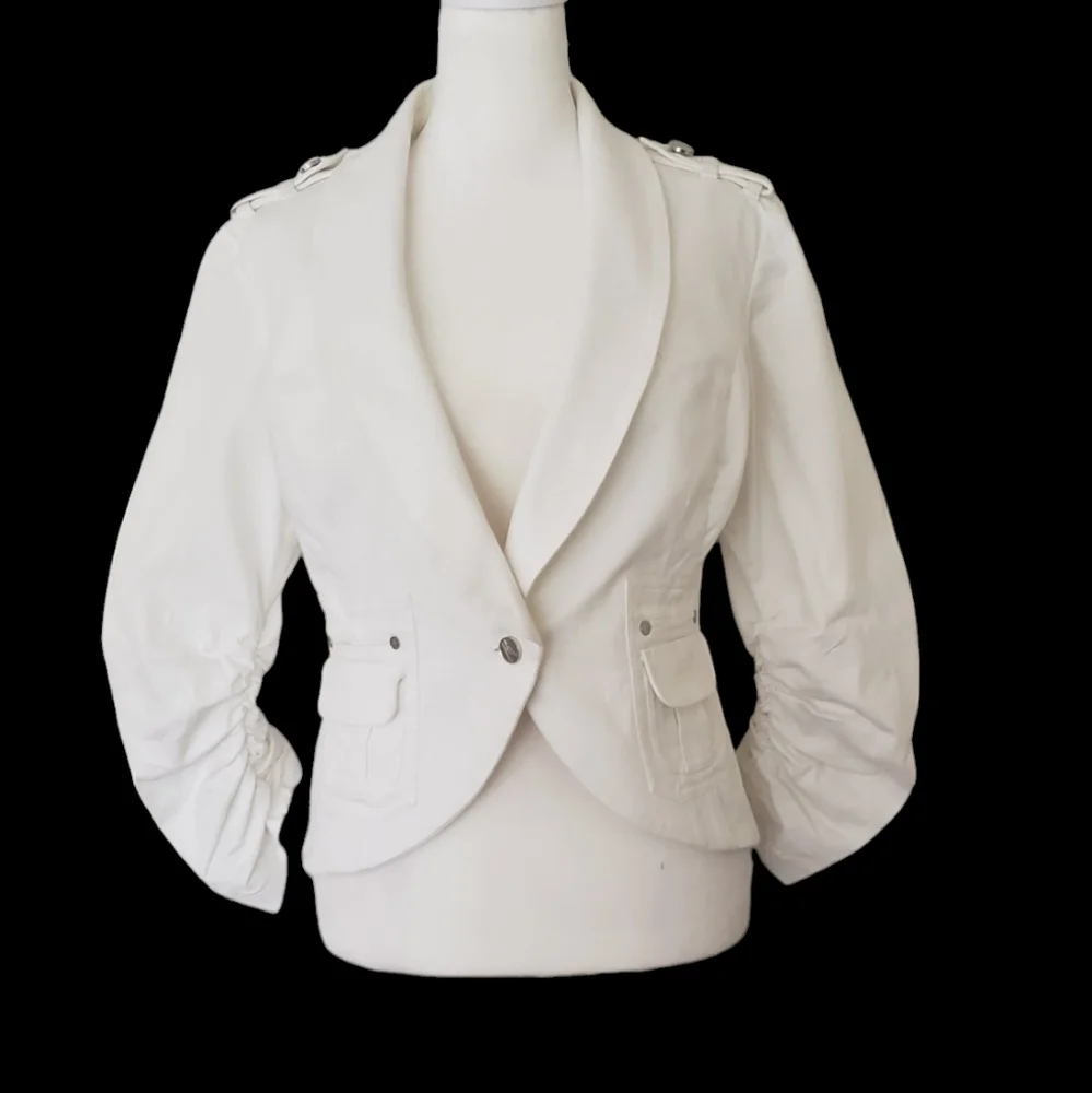 Marciano White Blazer 3/4 Sleeves Size S